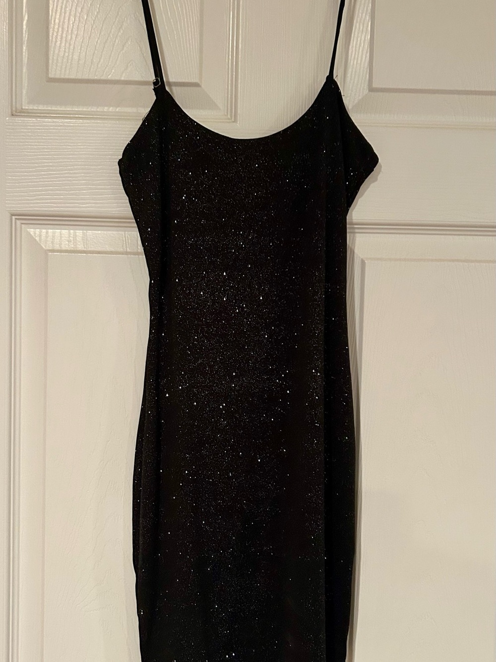 Lucy in the Sky Black Sparkle Slip Mini Dress